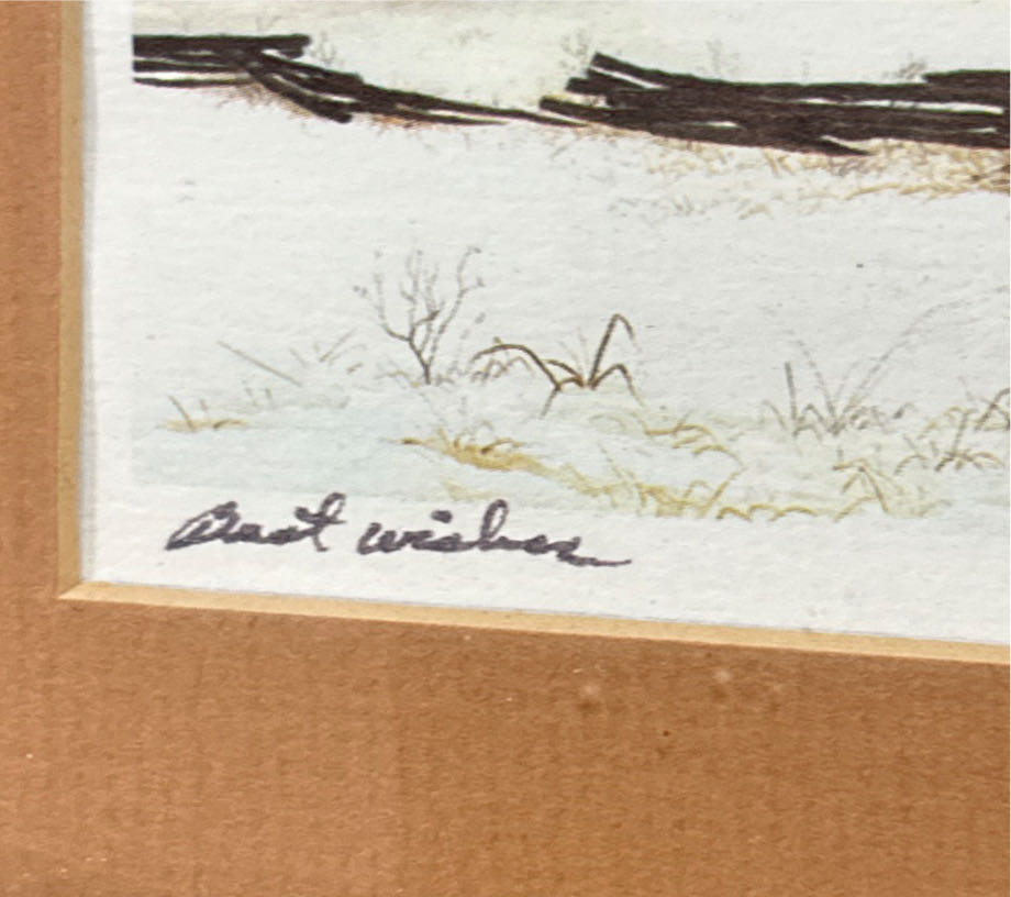 Late Snow At Riverwood - Best Wishes Card - Bob Timberlake art collectible - Main Image 2