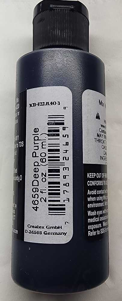 Candy2o Deep Purple Createx Airbrush Colors  art collectible [Barcode 717893246599] - Main Image 2