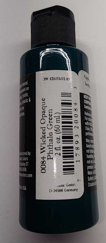 WC Phthalo Green Opaque Createx Wicked Colors  art collectible [Barcode 717893200843] - Main Image 2