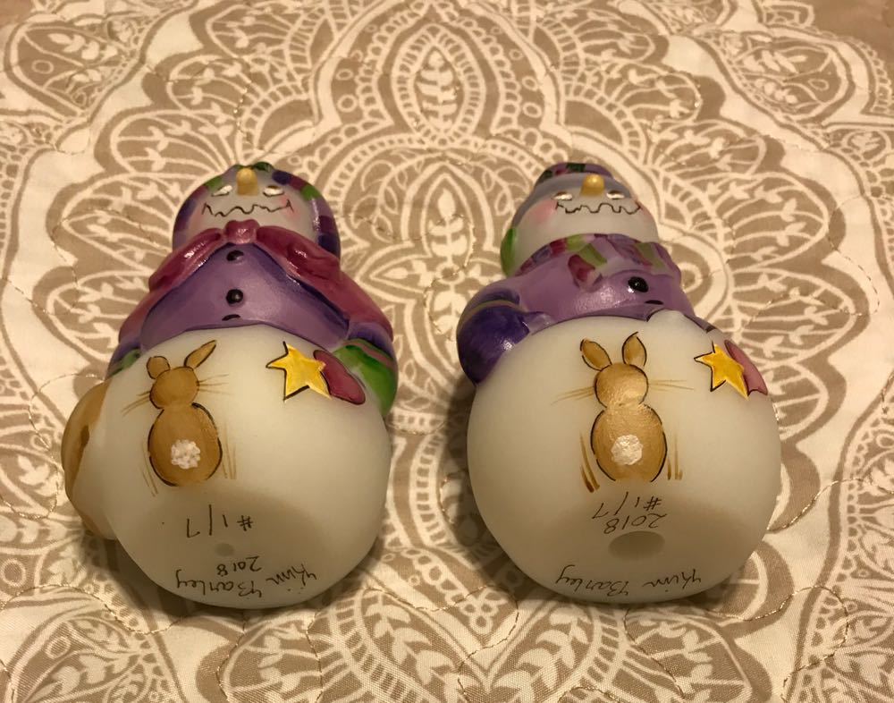 Snowman/Snowlady - Kim Barley art collectible - Main Image 2