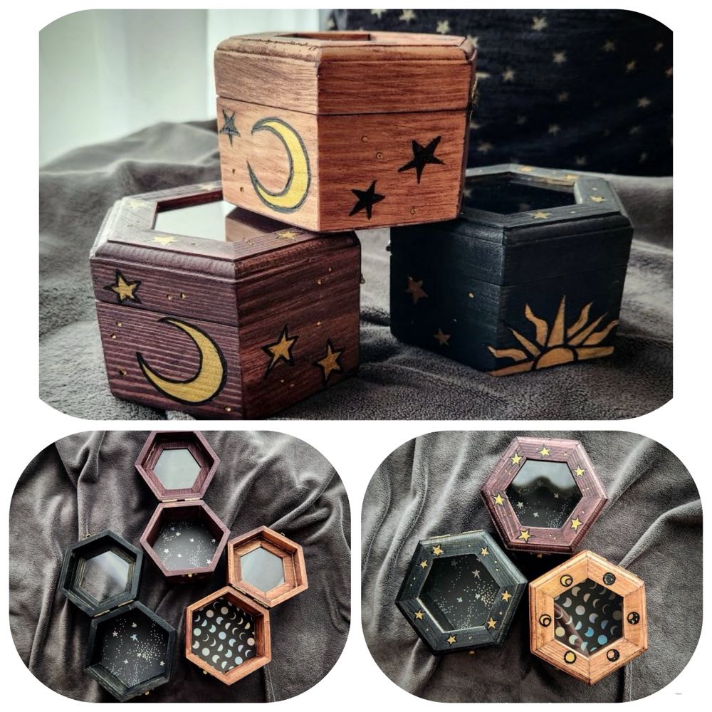 Glass Top Box Black - Candace Houchin art collectible - Main Image 2