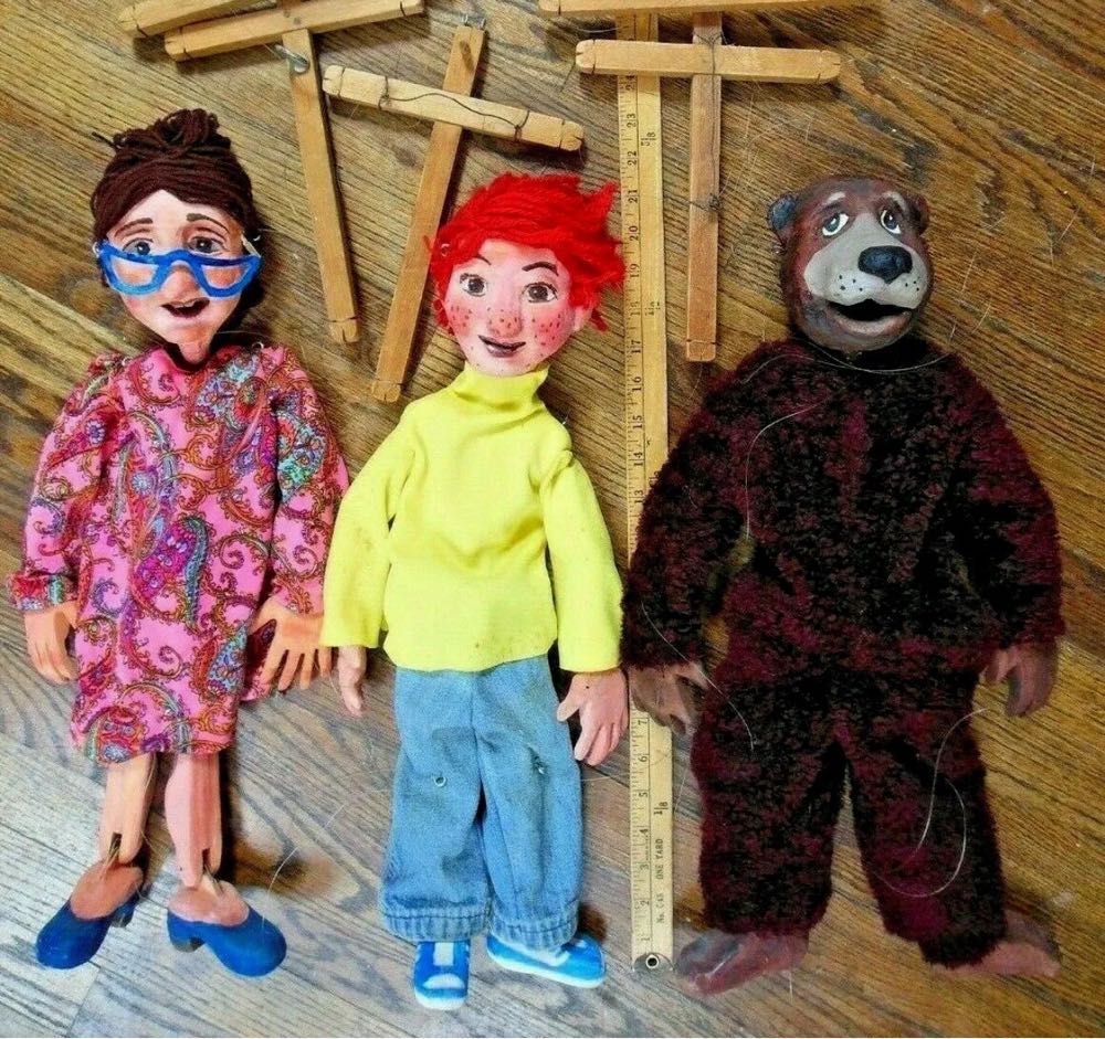 3 Large Fol Art  marrionette  art collectible - Main Image 2