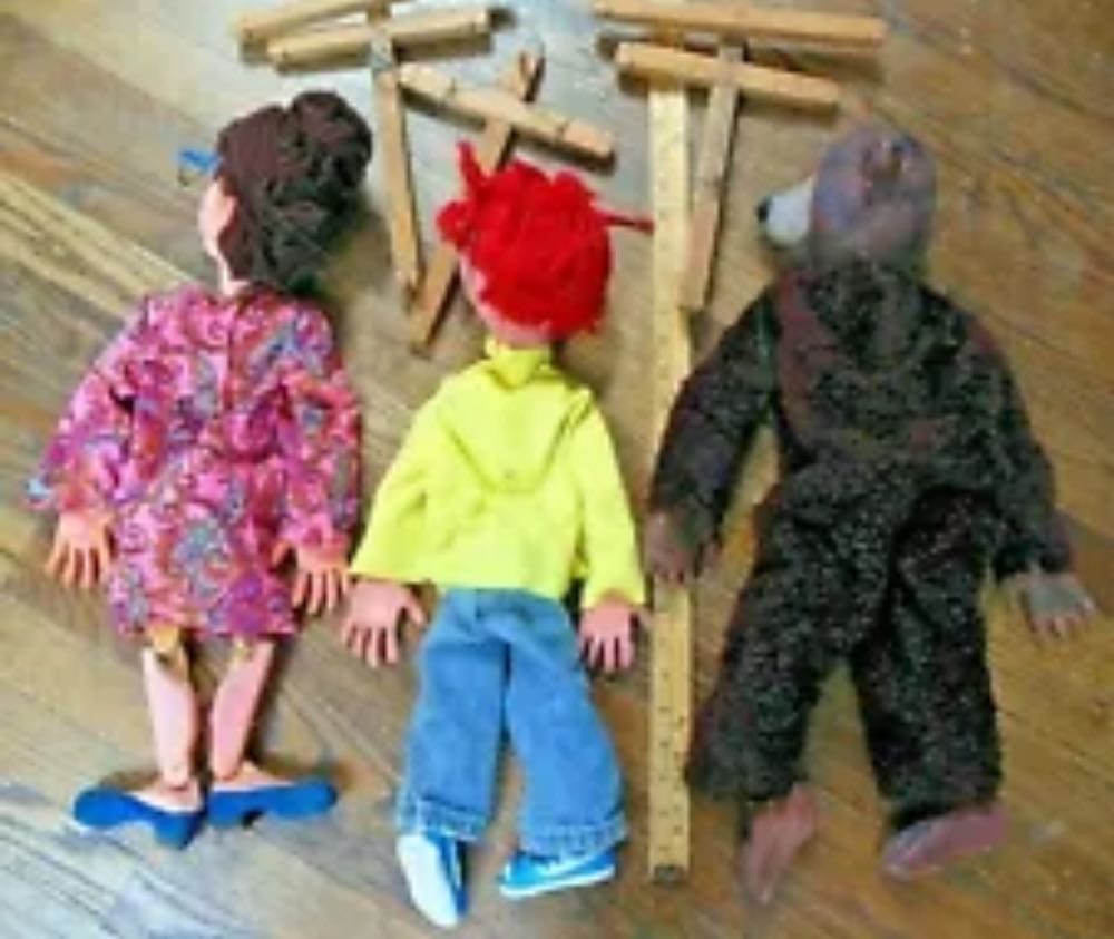 3 Large Fol Art  marrionette  art collectible - Main Image 4