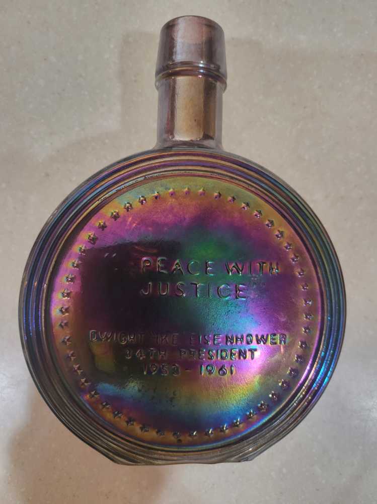 Dwight David Eisenhower Blue Flask  art collectible - Main Image 2