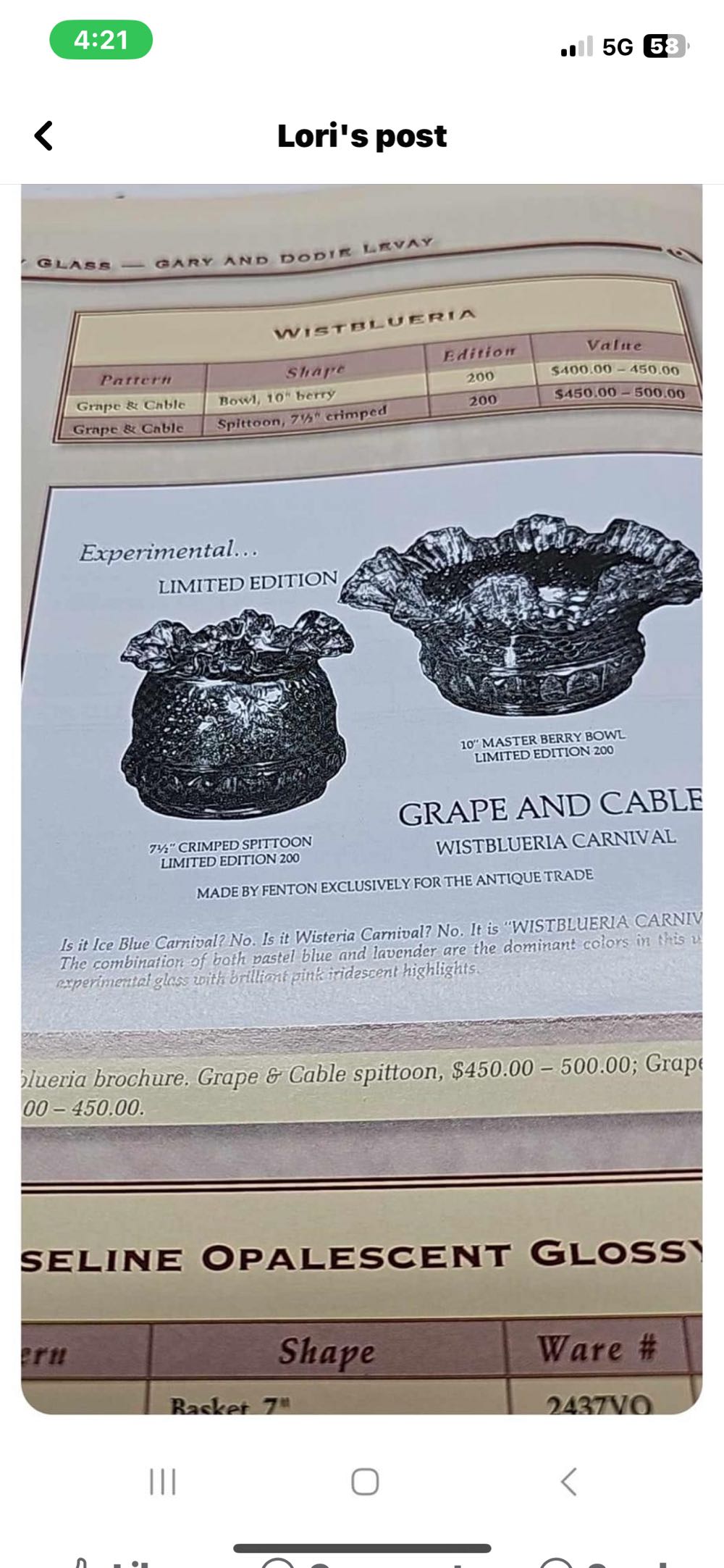 Bowl Grape And Cable - None art collectible - Main Image 2