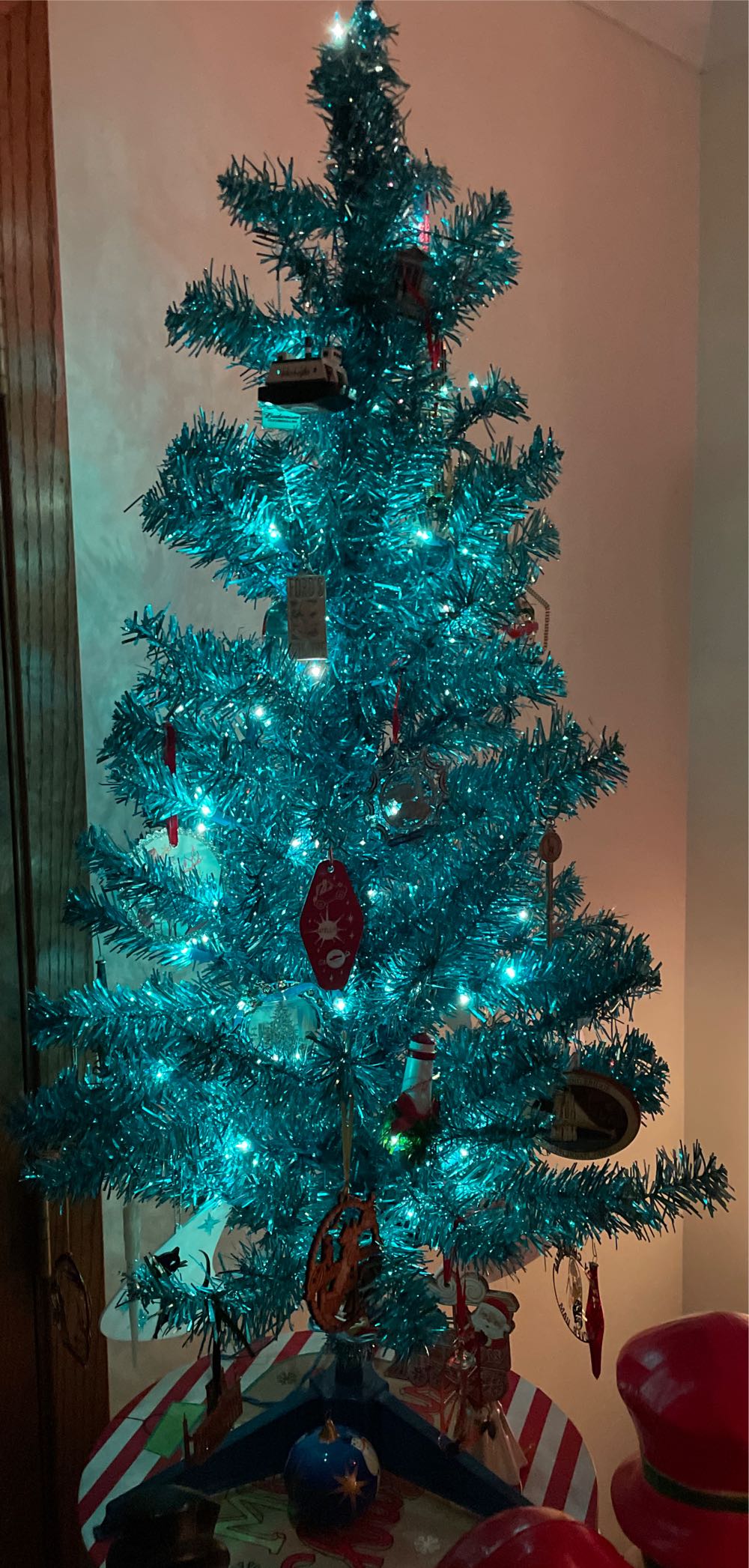 Tree, 4’ Blue, Prelit Blue  art collectible - Main Image 2