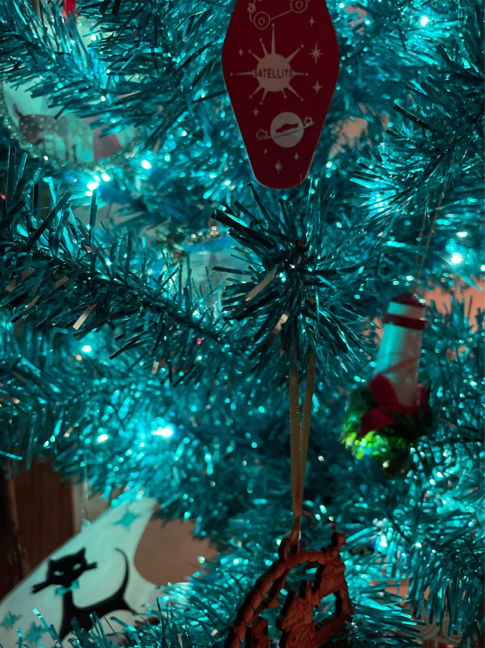 Tree, 4’ Blue, Prelit Blue  art collectible - Main Image 3