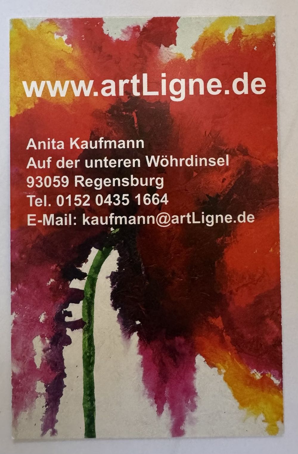 Orange Abstract, 3 Canvases - Anita Kaufmann art collectible - Main Image 4