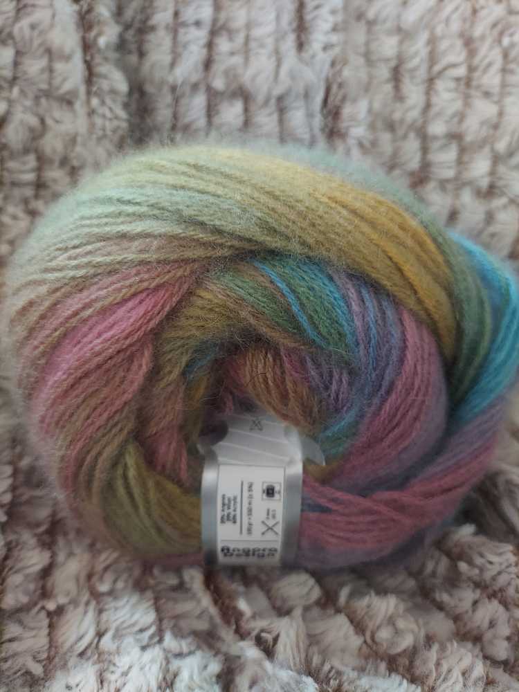 Ice Yarn Angora : Dark Rainbow - Ice Yarn Angora art collectible - Main Image 2