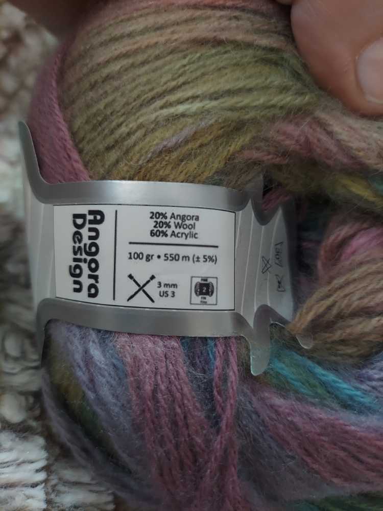 Ice Yarn Angora : Dark Rainbow - Ice Yarn Angora art collectible - Main Image 3