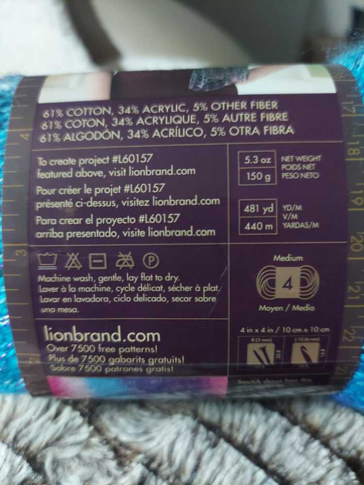 Lion Brand Shawl In A Ball Choice Mystic Mirage Restful Rainbow Pastel Pixie  art collectible [Barcode 023032028316] - Main Image 3