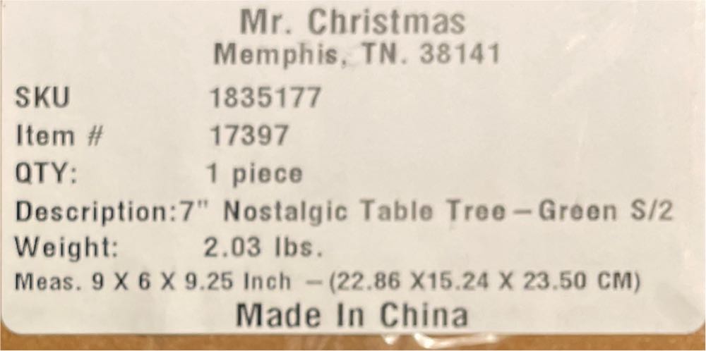 Nostalgic Trees, Ceramic Pair - Mr. Christmas art collectible - Main Image 2