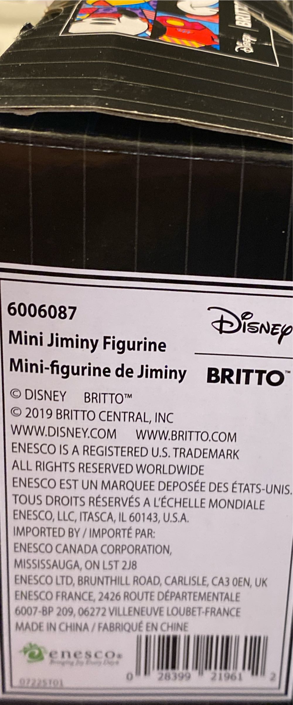 Pinocchio Jiminy Cricket Miniature Figurine - Romero Britto art collectible [Barcode 028399219612] - Main Image 4