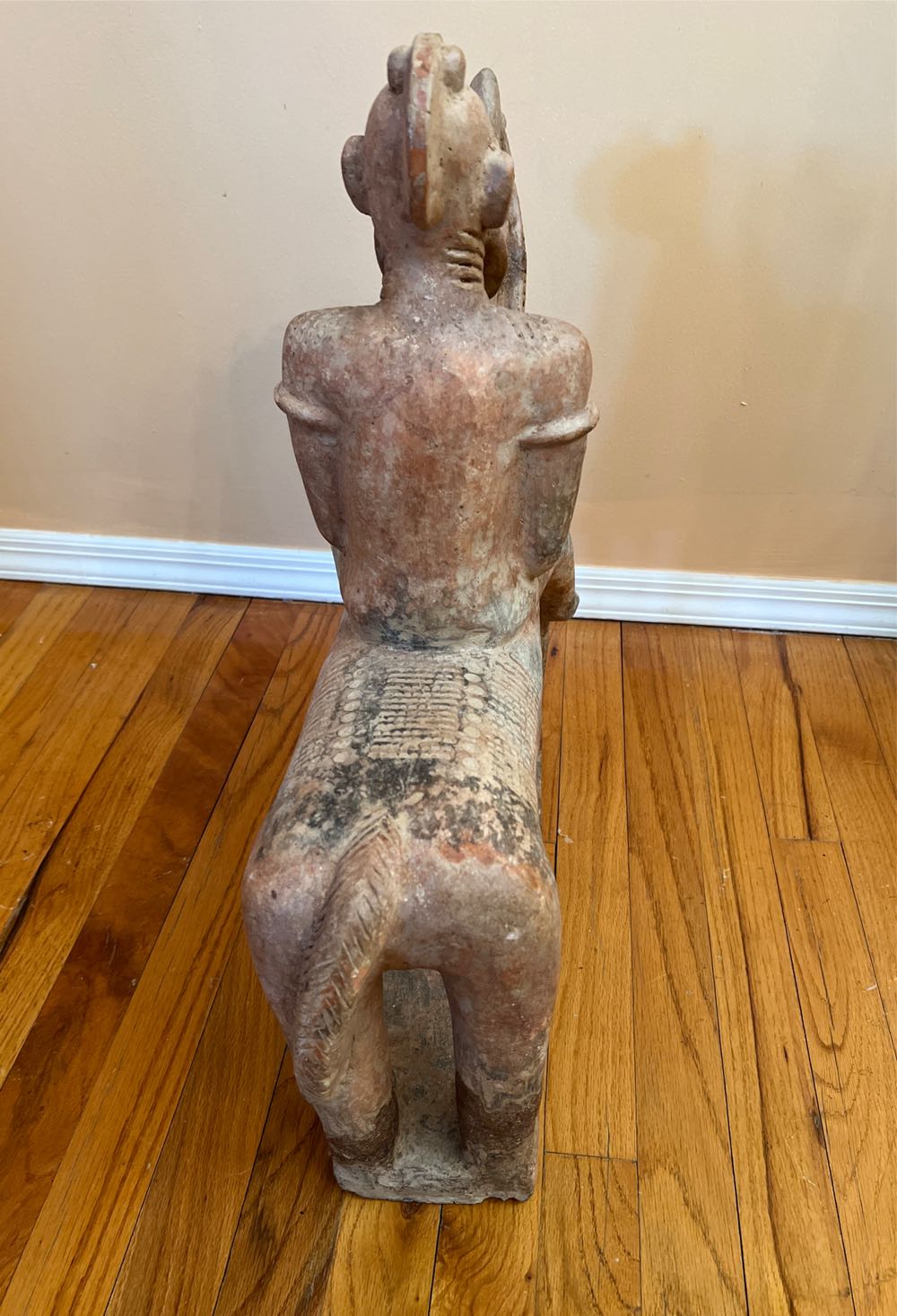 Djenne-Terracotta Djenn Man And Horse (P)  art collectible - Main Image 3