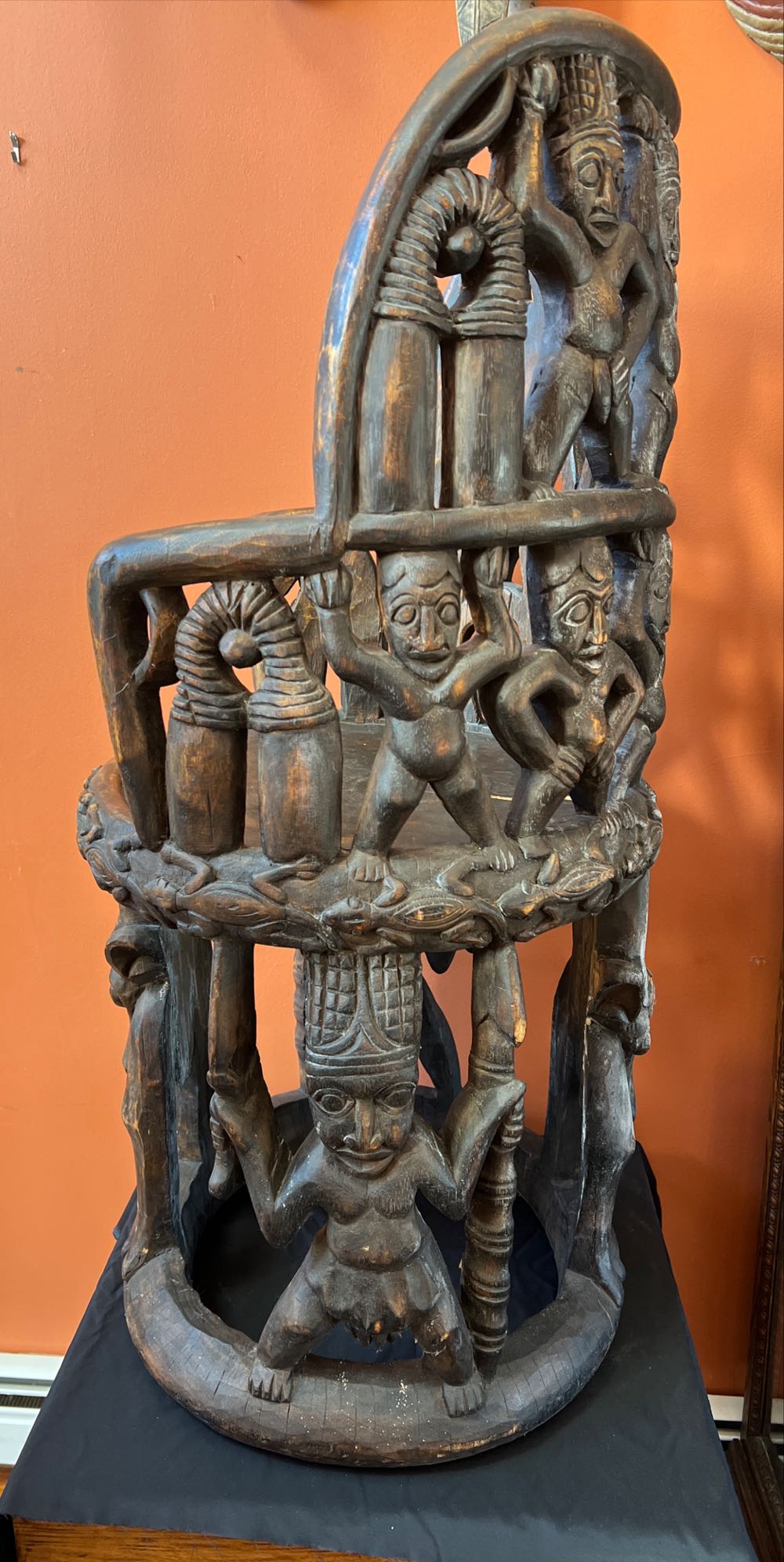 Yoruba Chieftain Chair GL038 (P)  art collectible - Main Image 4