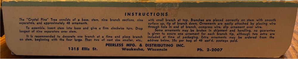 Crystal Pine Tree, Ornamental - Peerless Mfg & Dist. Inc. art collectible - Main Image 4