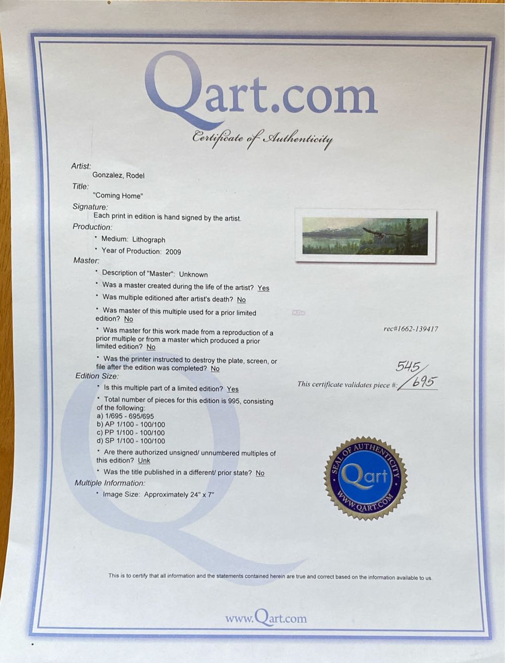 Coming Home - Rodel Gonzalez art collectible - Main Image 3