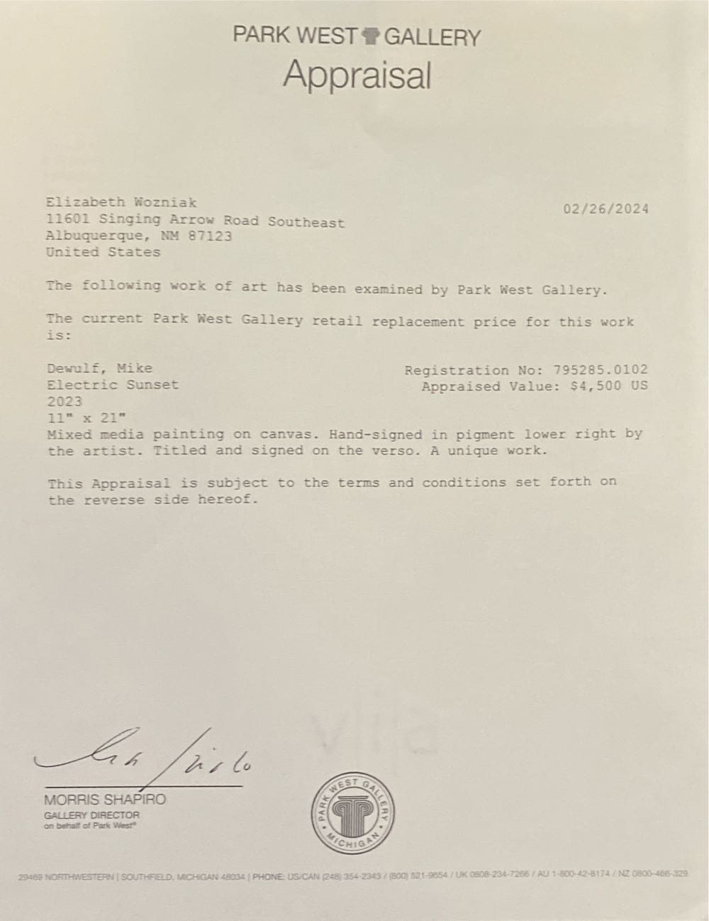 Electric Sunset - Michael DeWulf art collectible - Main Image 4