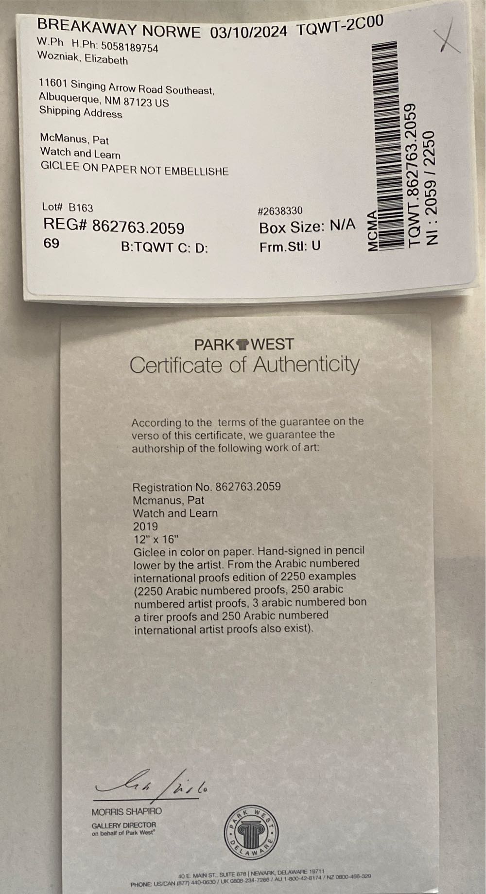 Watch and Learn - Pat McManus art collectible - Main Image 3