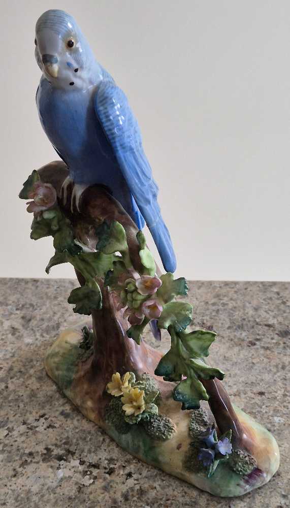 Crown Staffordshire Budgerigar - J.T. "Jack” Jones art collectible - Main Image 2