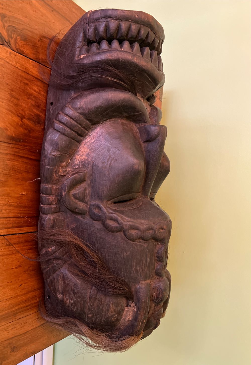 Wood Carved Mask  art collectible - Main Image 2