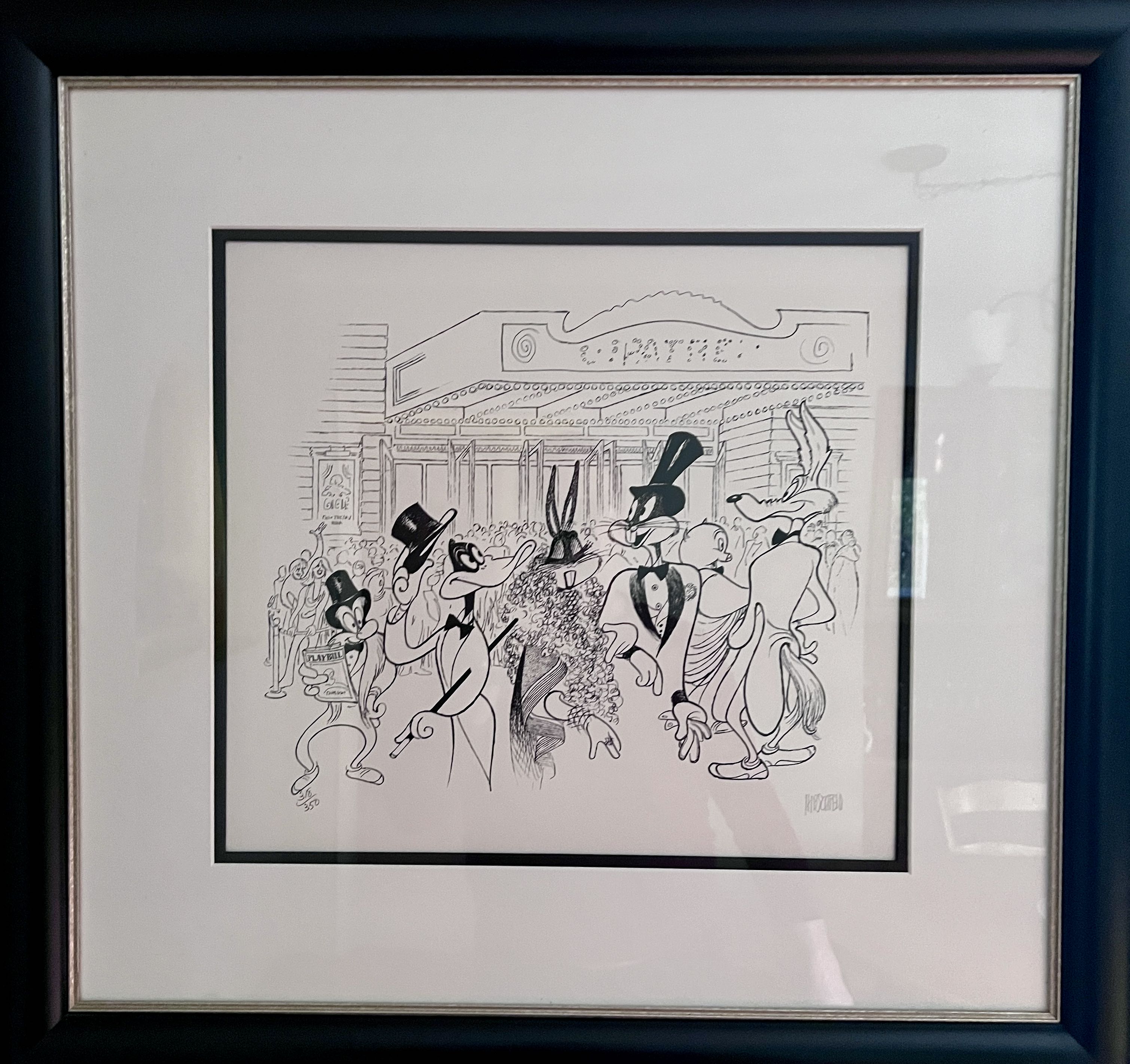 Al Hirshfeld Signed Litho, Looney Tunes  art collectible - Main Image 2