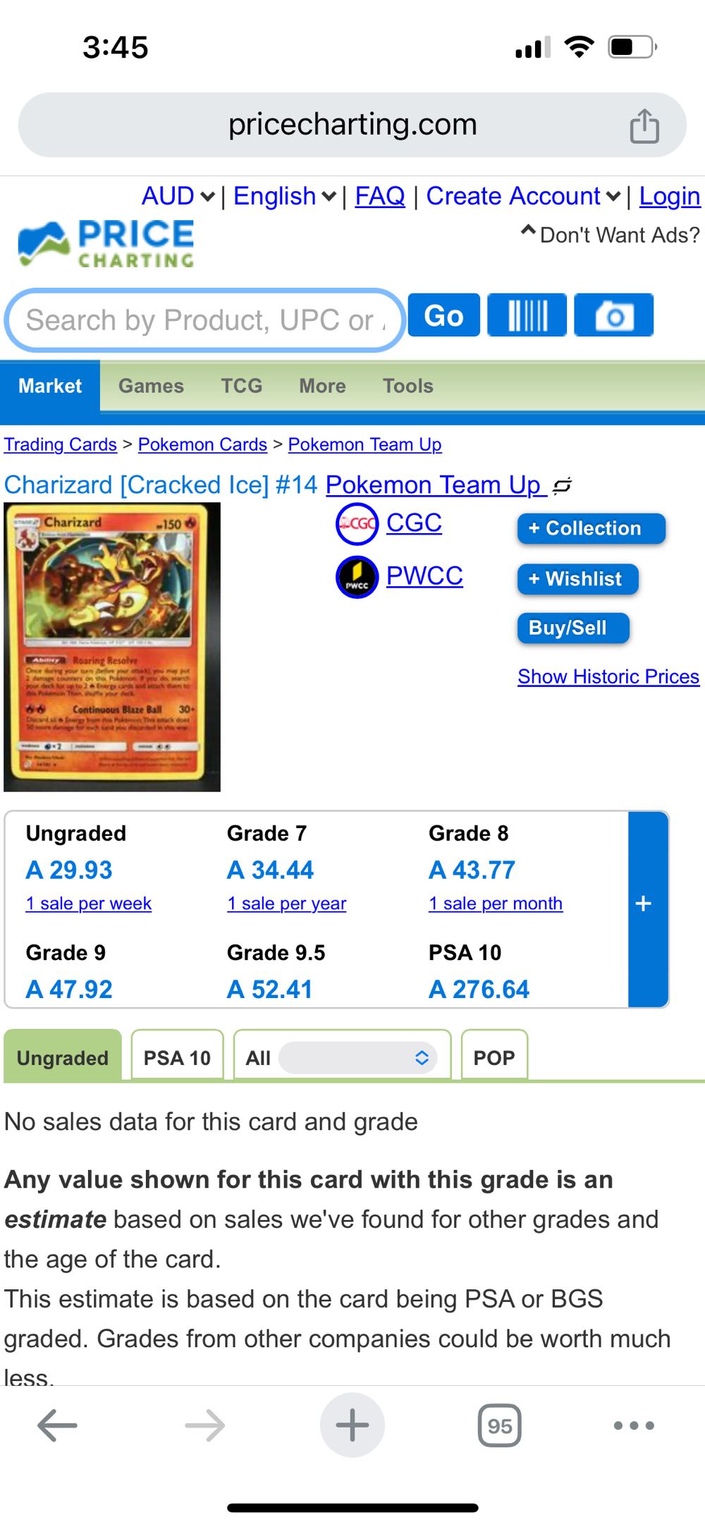 Charizard 14/181 from Sun & Moon Team Up. 1st February, 2019.  art collectible - Main Image 4