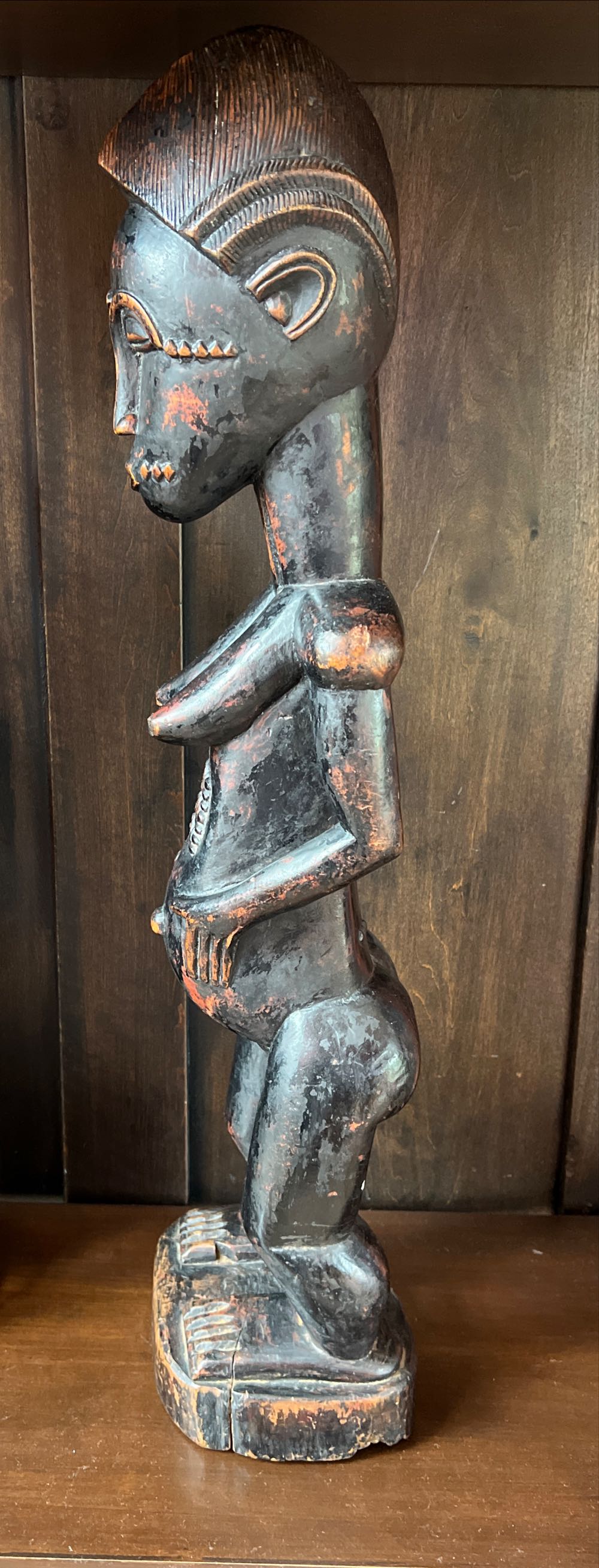 Wood Carved Female GL59  art collectible - Main Image 2