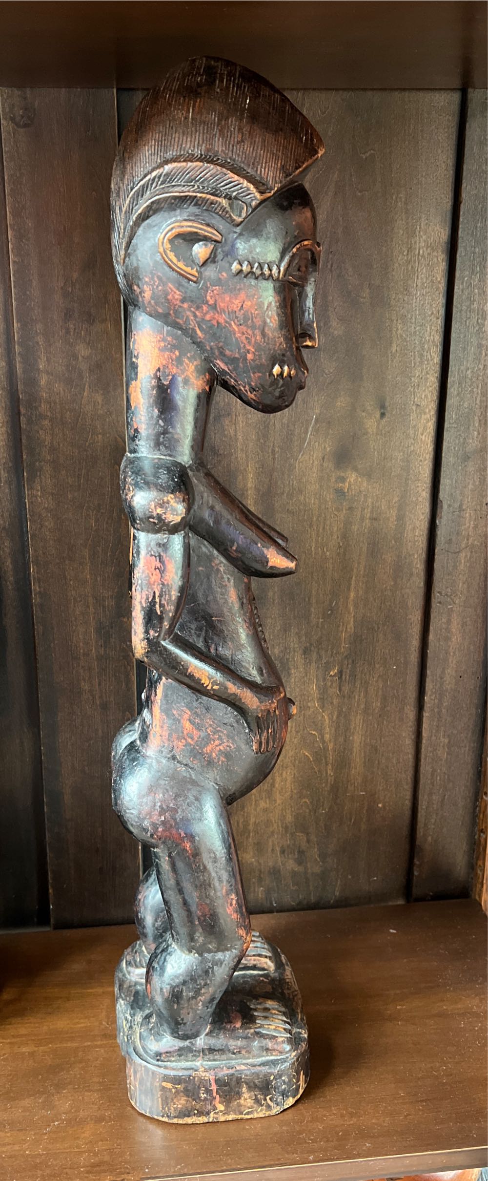 Wood Carved Female GL59  art collectible - Main Image 4