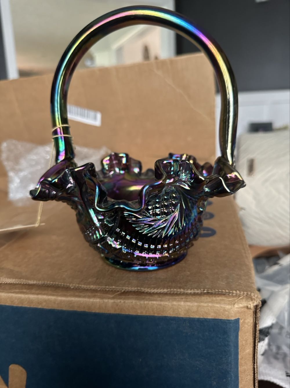 Central Form - Silver With Hints Of Green And Pink