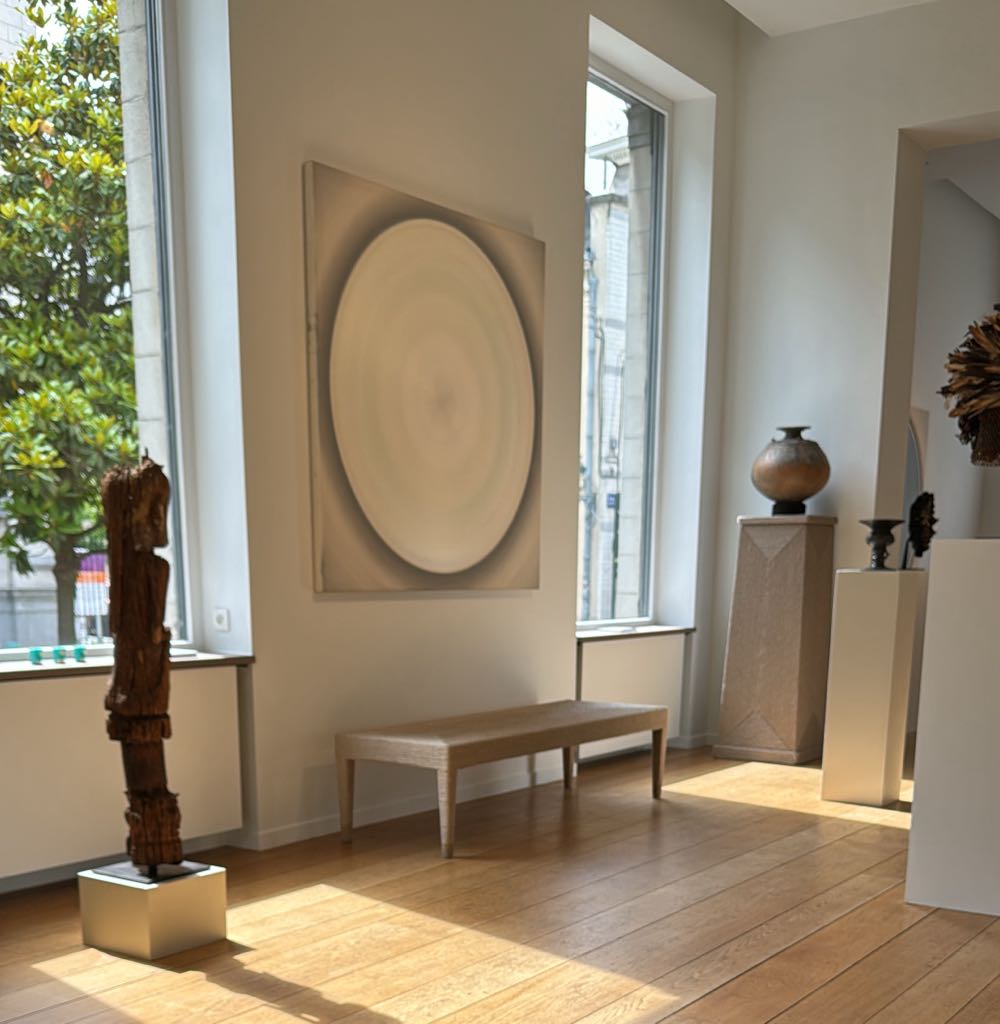 Central Form - Silver With Hints Of Green And Pink - Robert Schaberl art collectible - Main Image 2