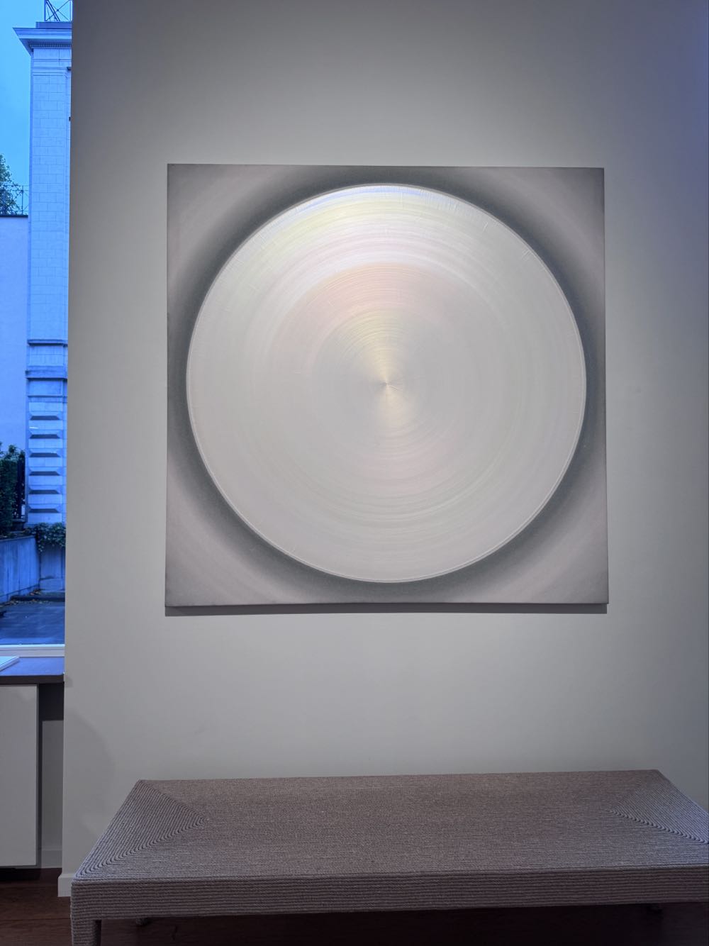 Central Form - Silver With Hints Of Green And Pink - Robert Schaberl art collectible - Main Image 4