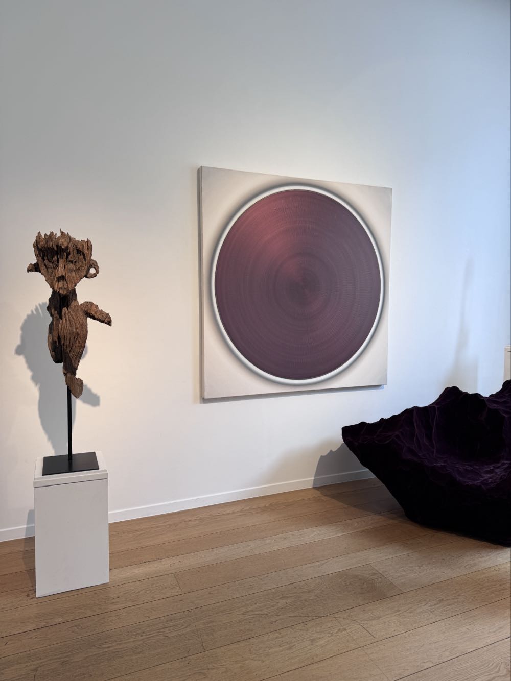 Central Form - Purple Dancing With Orange And Green - Robert Schaberl art collectible - Main Image 2