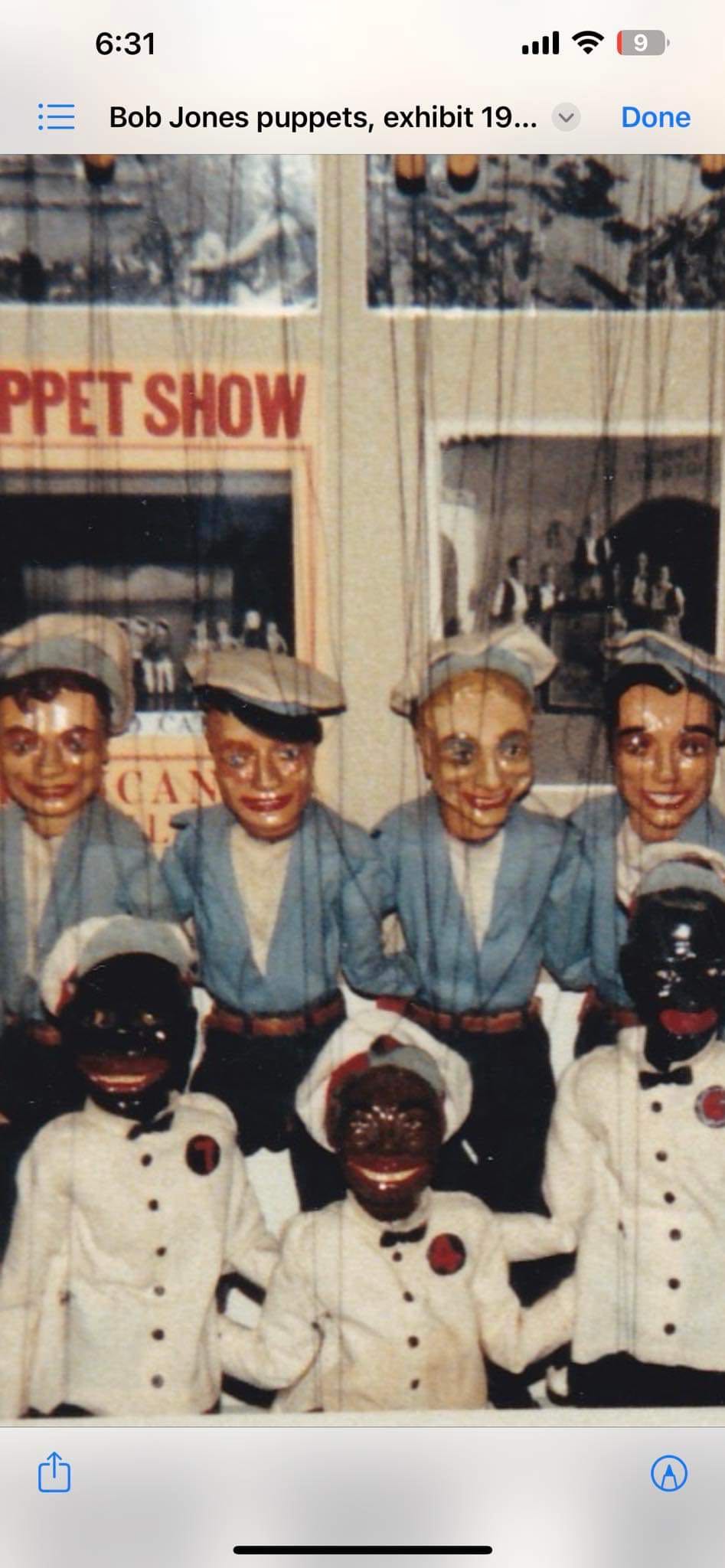 Bob Jones Marionette Black Man - Bob Jones art collectible - Main Image 2