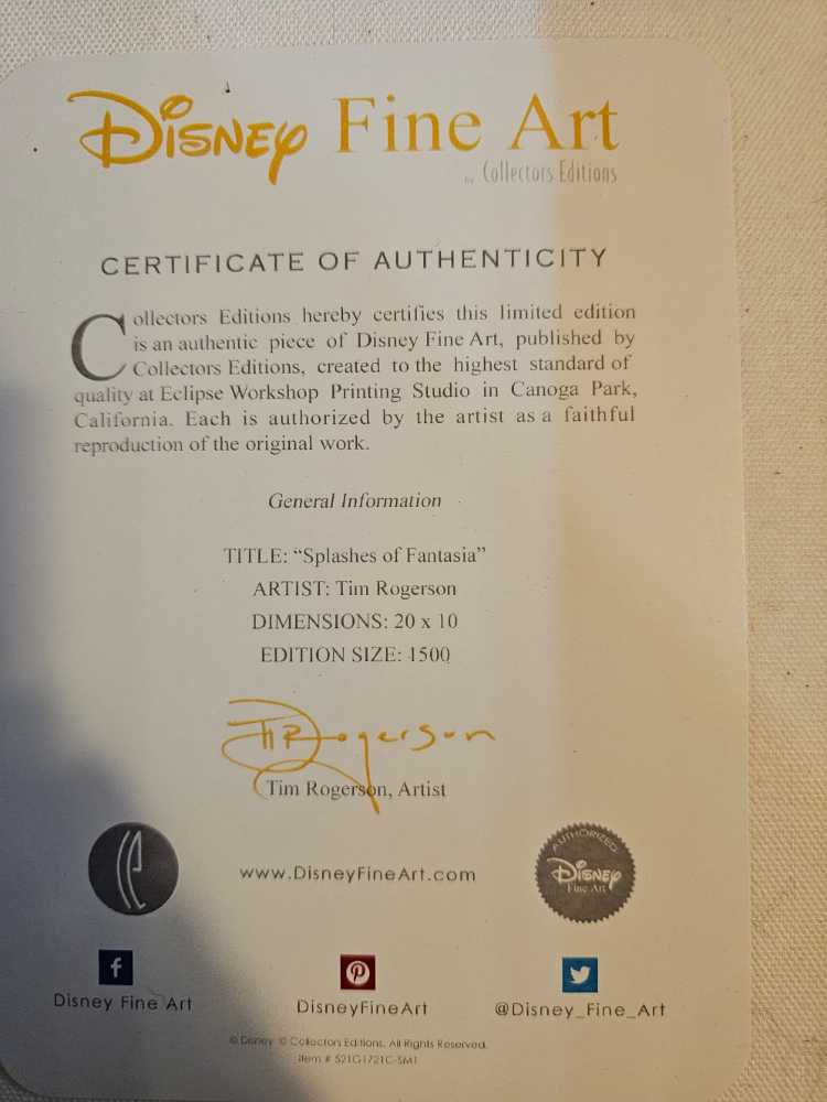 "Splashes Of Fantasia” - Tim Rogerson art collectible - Main Image 4