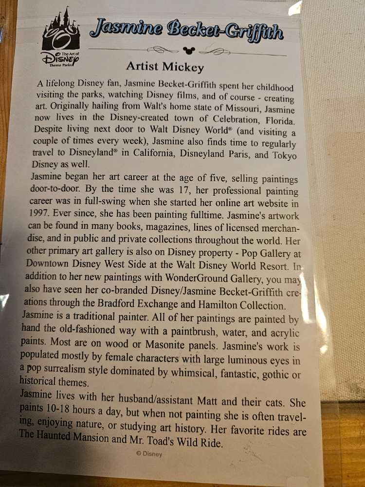 "Artist Mickey” - Jasmine Becket-Griffith art collectible - Main Image 3