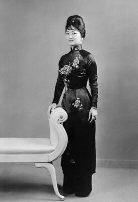 SEATED LADY WITH BLUE HAIRBAND - Mai Trung Thu art collectible - Main Image 2