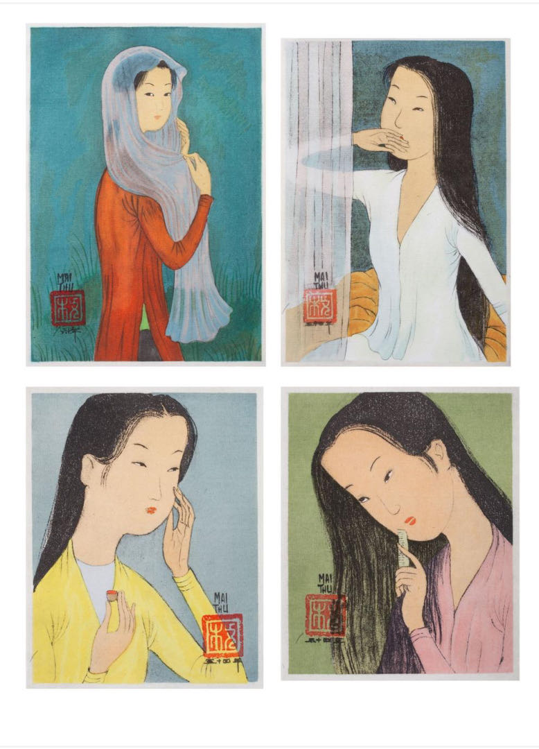 Poème sur soie - Mai Trung Thu art collectible - Main Image 3