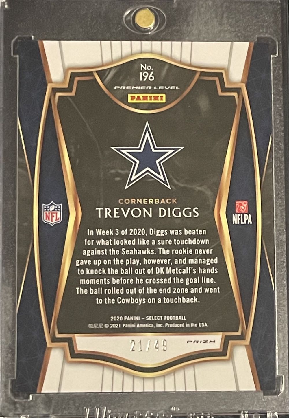 Trevon Diggs 2020 Select Red Disco #/49  art collectible - Main Image 2