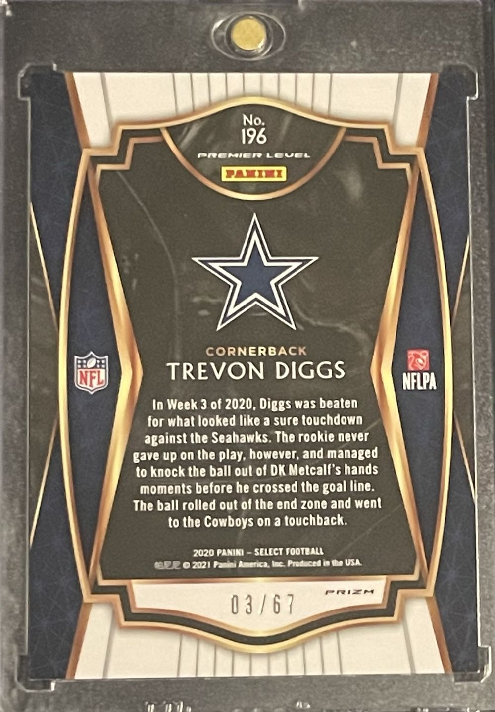 Trevon Diggs 2020 Select Snake Skin 3/67  art collectible - Main Image 2