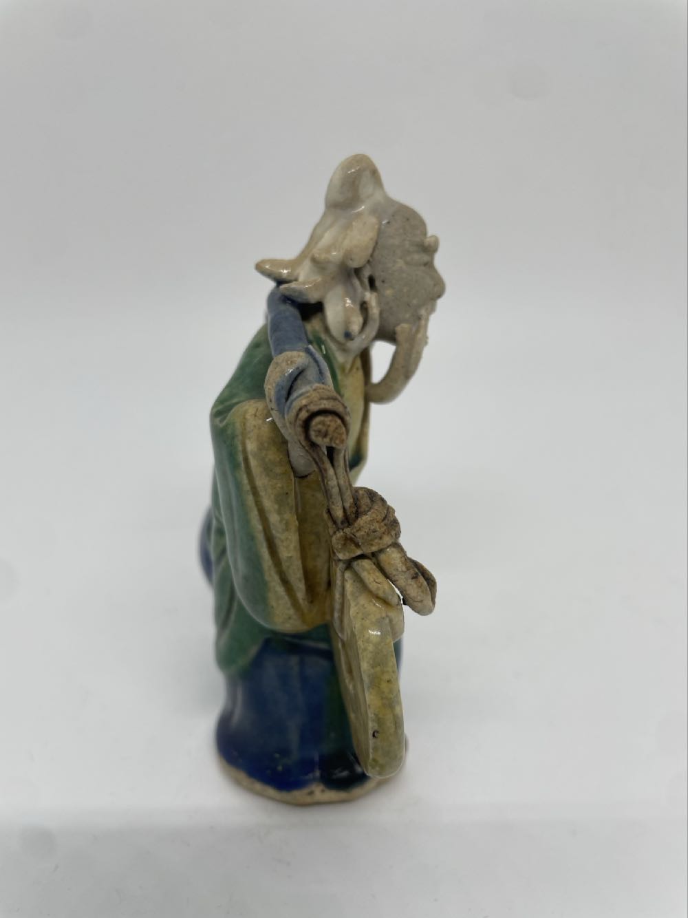 Chinese Mudman Carrying Coin And Peach 4in.  art collectible - Main Image 4