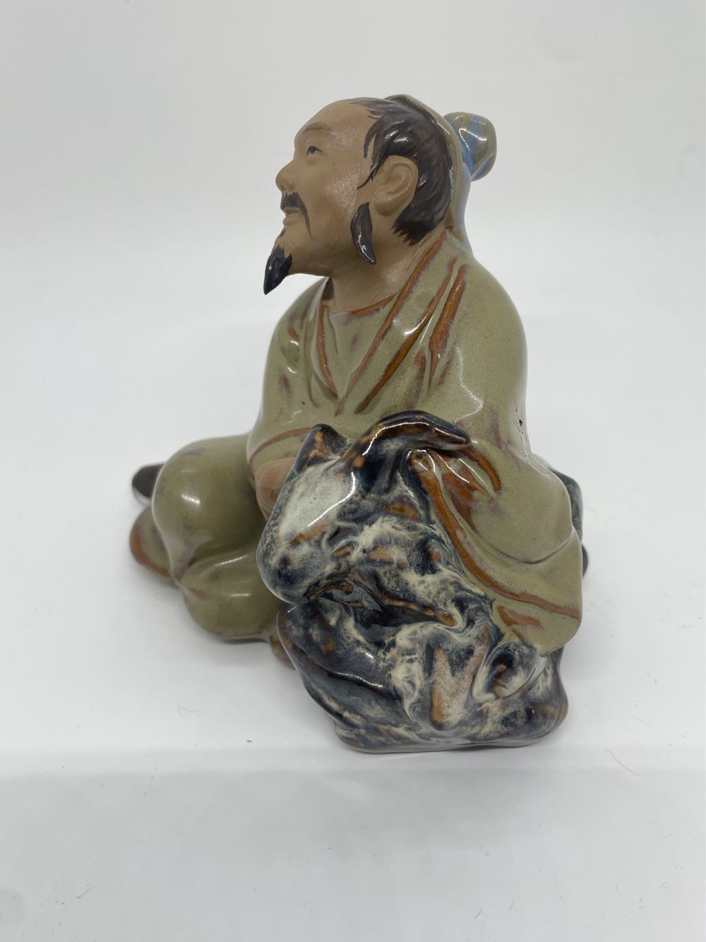 Chinese Wise Holy Mud Man Wanjiang Ewe Figure  art collectible - Main Image 2