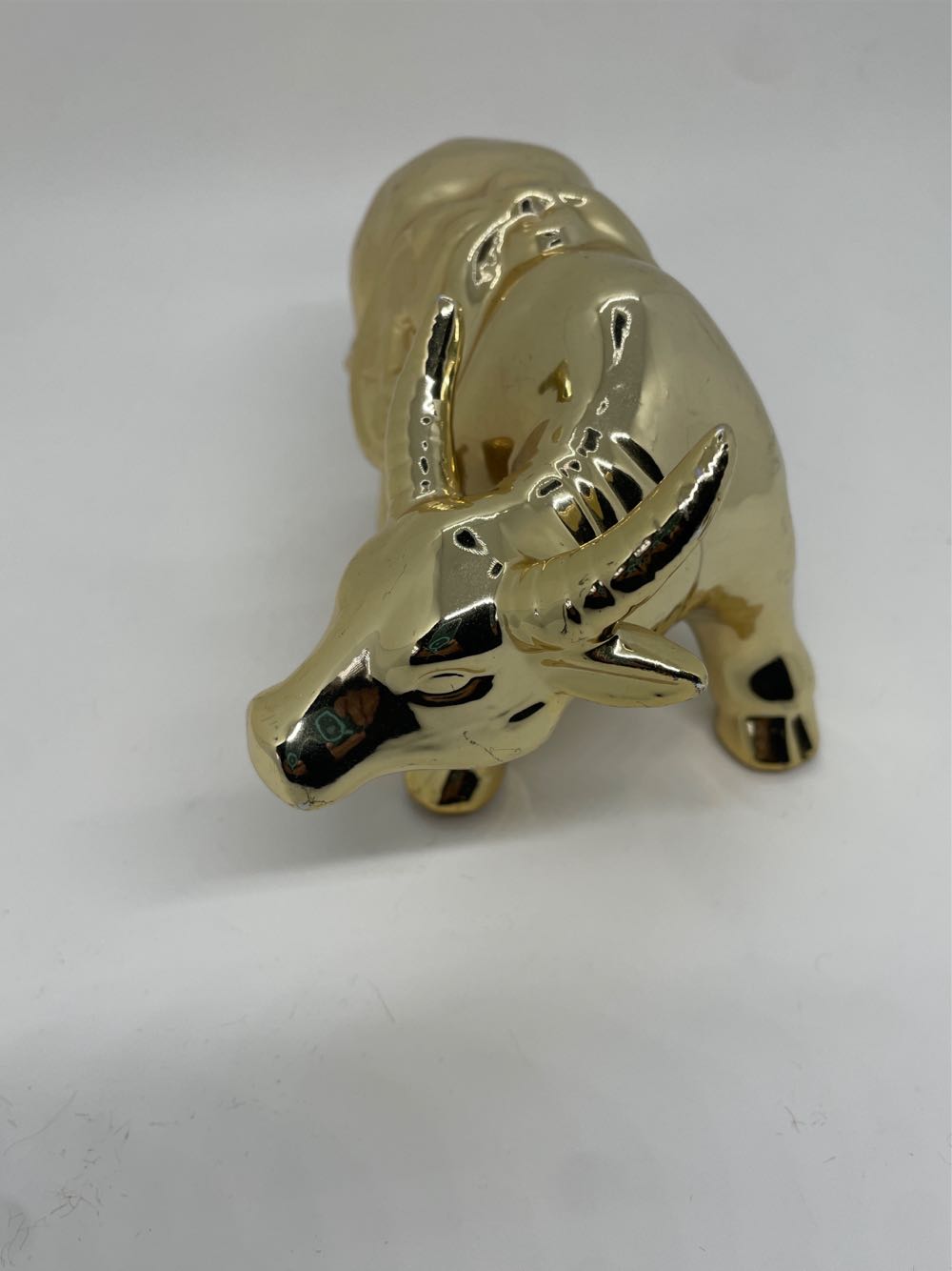 Chinese Bull Gold Color Statue  art collectible - Main Image 4