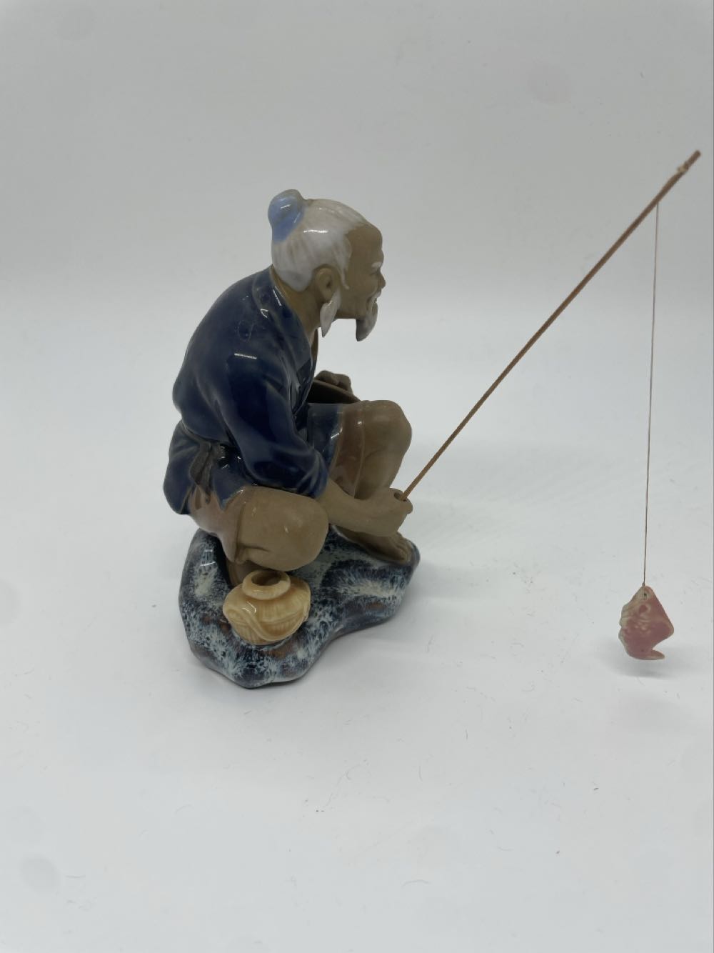Chinese Mudman Fisherman Young Man  art collectible - Main Image 2