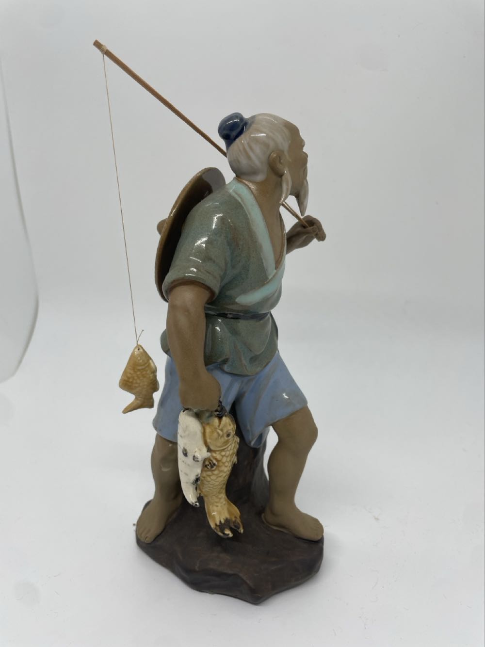 Chinese Mudman Fisherman Middle Age Man  art collectible - Main Image 2