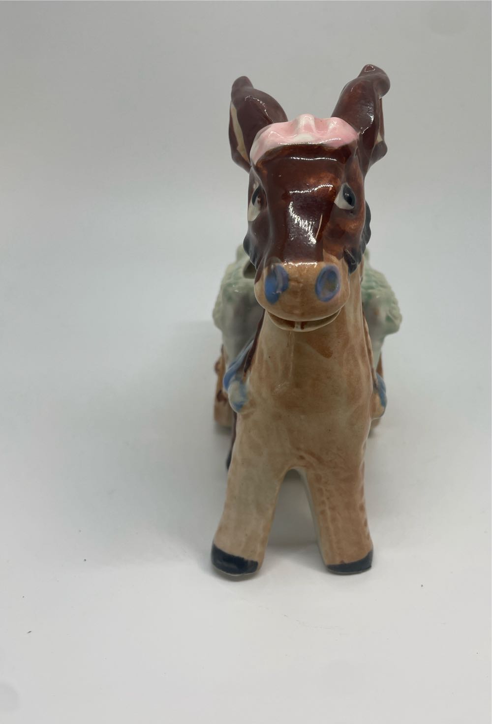 Ceramic Donkey With Cart Planter  art collectible - Main Image 3