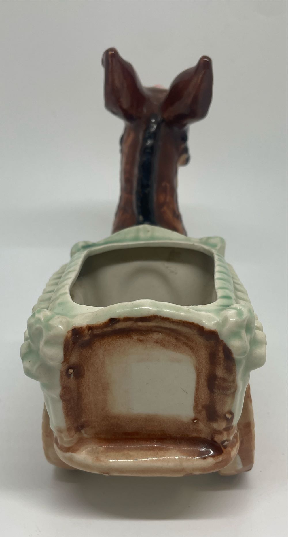 Ceramic Donkey With Cart Planter  art collectible - Main Image 4