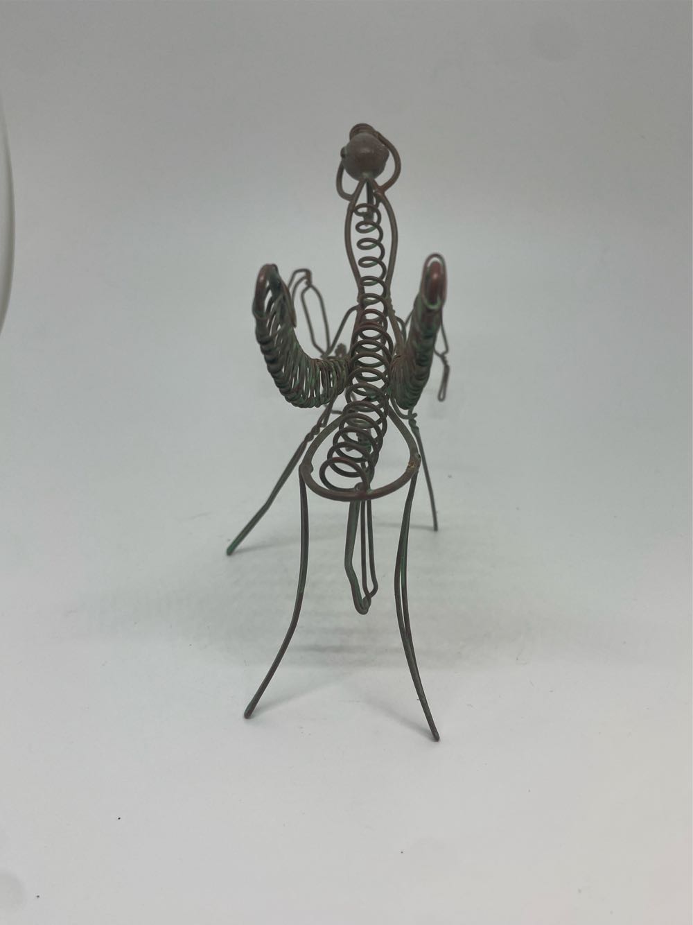Praying Mantis Wire Sculpture  art collectible - Main Image 4