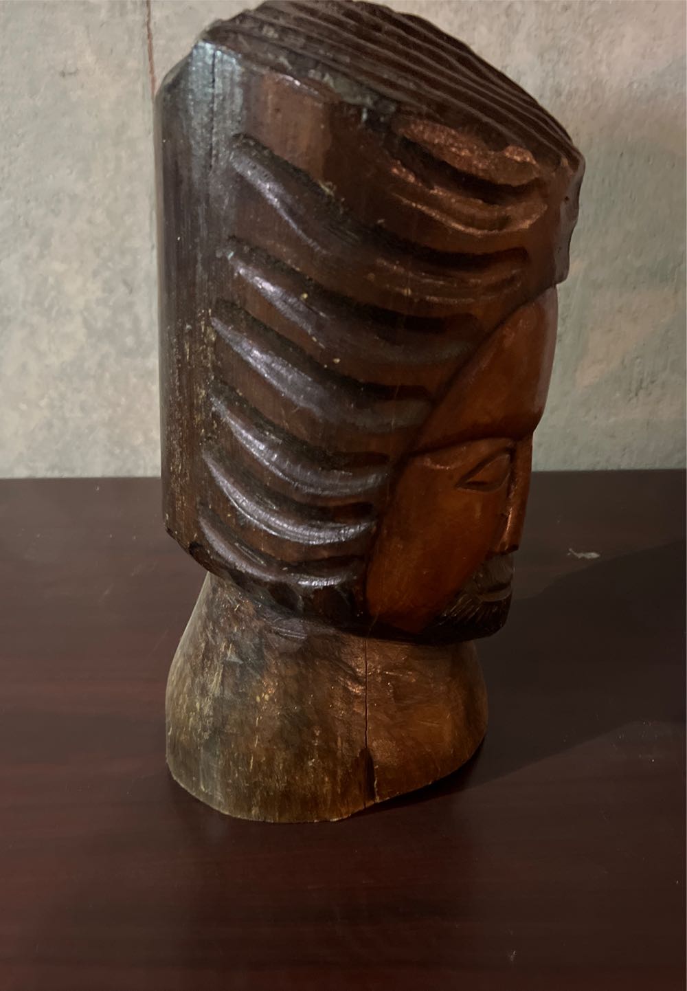 Wood Sculpture Head Gl88  art collectible - Main Image 2