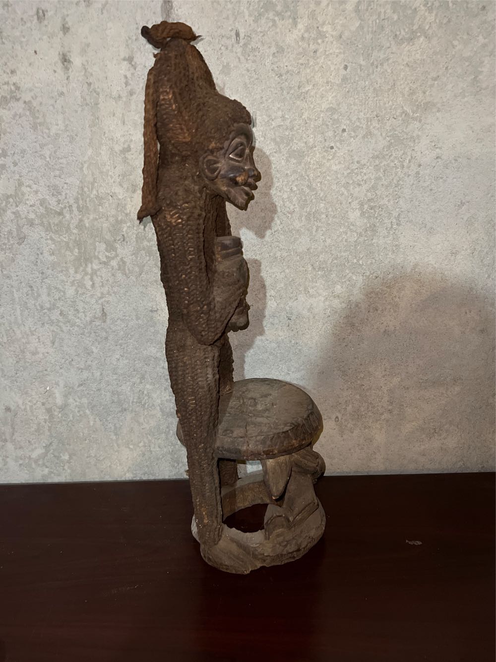 Sculpture Cameroon Wood And Roped GL96  art collectible - Main Image 2